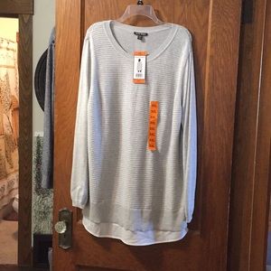 Gray pho Twofer sweater